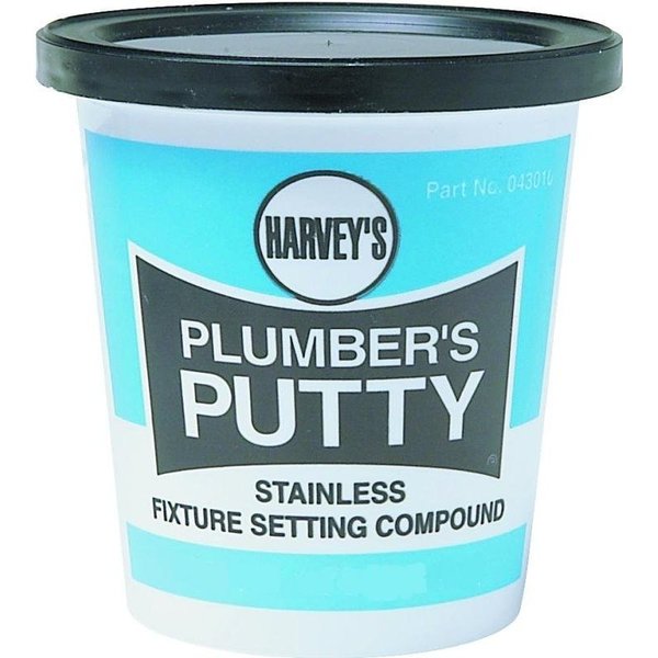 Harvey 0 Plumbers Putty, Solid, OffWhite, 14 oz Can 43010